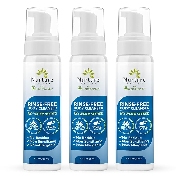 Nurture Rinse Free Waterless Foaming Cleanser | Women, Elderly & Hospital Care by NurtureValley