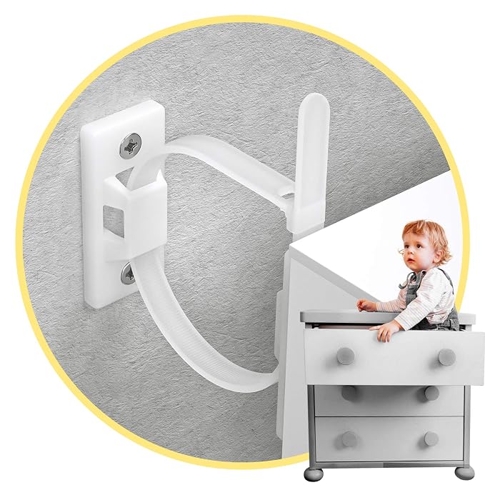 4our Kiddies Furniture Straps Baby Proofing Anti Tip Furniture Anchors Kit by 4ourKiddies