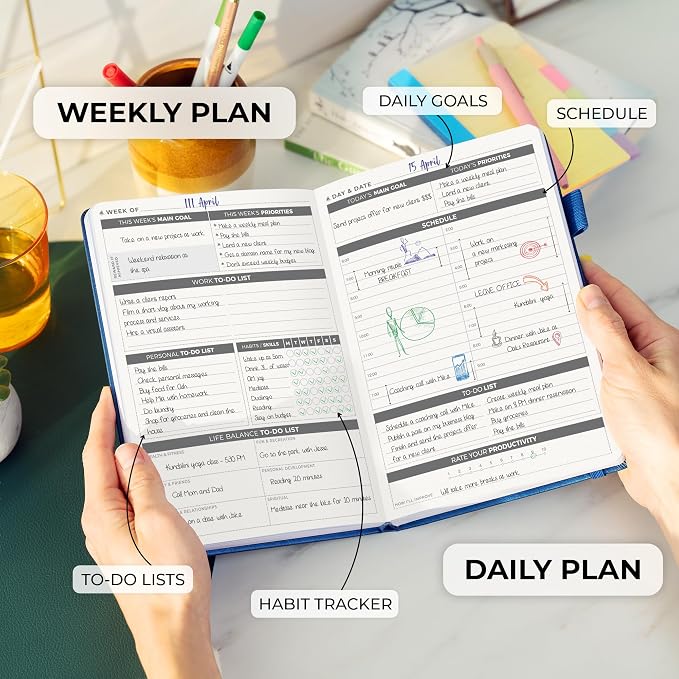 Clever Fox Daily Planner – Undated Planning Notebook - Image 3