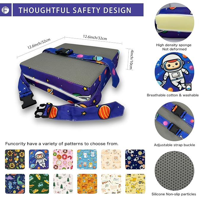 Toddler Booster Seat for Dining Table, Portable Booster Seat for Kitchen Chair - Image 3