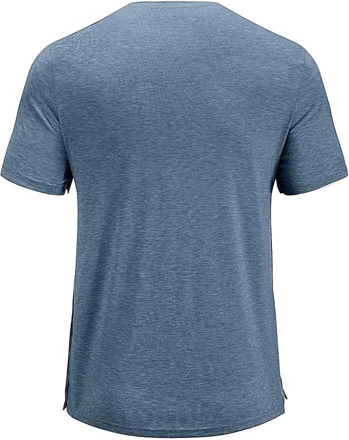 Poriff Men's Post Shoulder Surgery Recovery Shirts Full Tear Away Short Sleeve - Image 4
