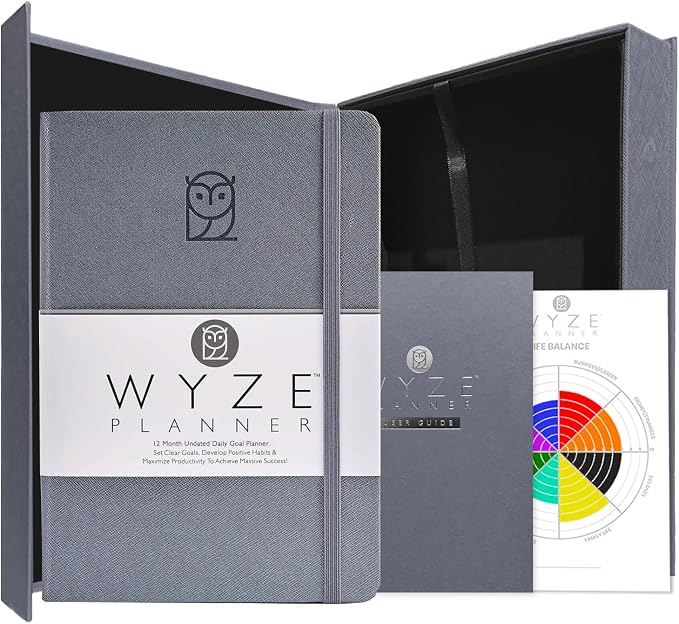 Undated Daily Planner – 1-Year B5 Productivity Organizer by WYZEPLANNER