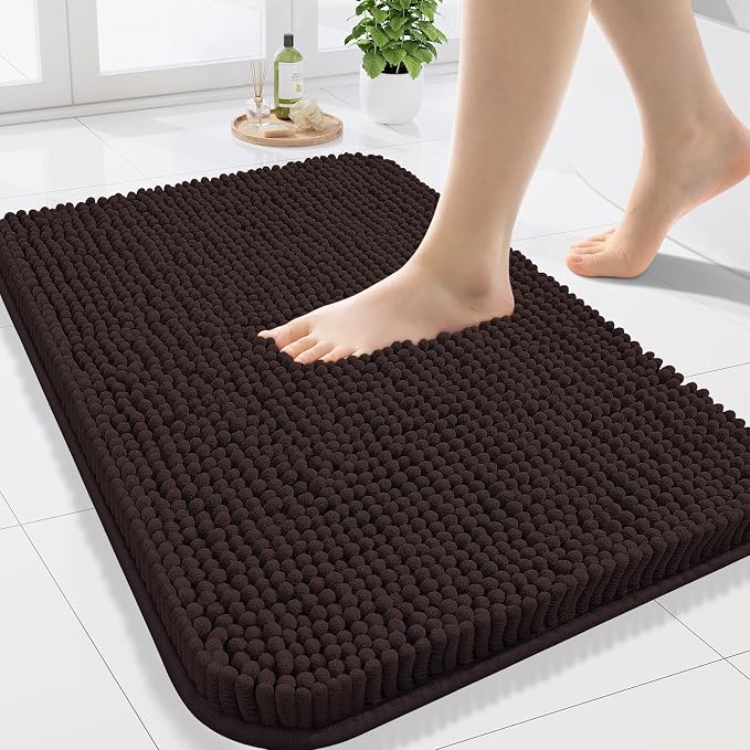 Arotive Bathroom Rugs 24x16, Extra Soft Absorbent Shaggy Chenille Bath Rugs by Arotive
