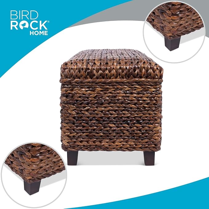 BIRDROCK HOME Abaca Storage Bench – Hand-Woven Wicker Entryway Bench w/Lift-Top - Image 4