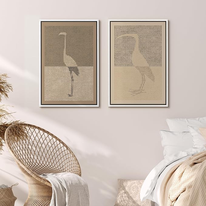 MUDECOR Framed Canvas Print Wall Art Bird Silhouette Modern Minimalist - Image 2