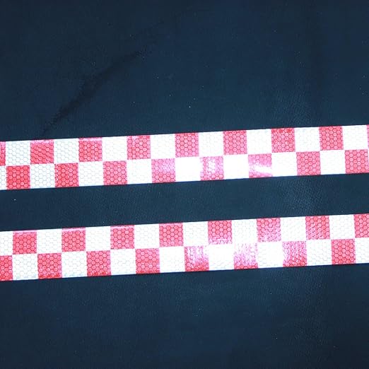 Red and White Reflective Tape 2 inch X 166 feet, Outdoor Waterproof Hazard - Image 3