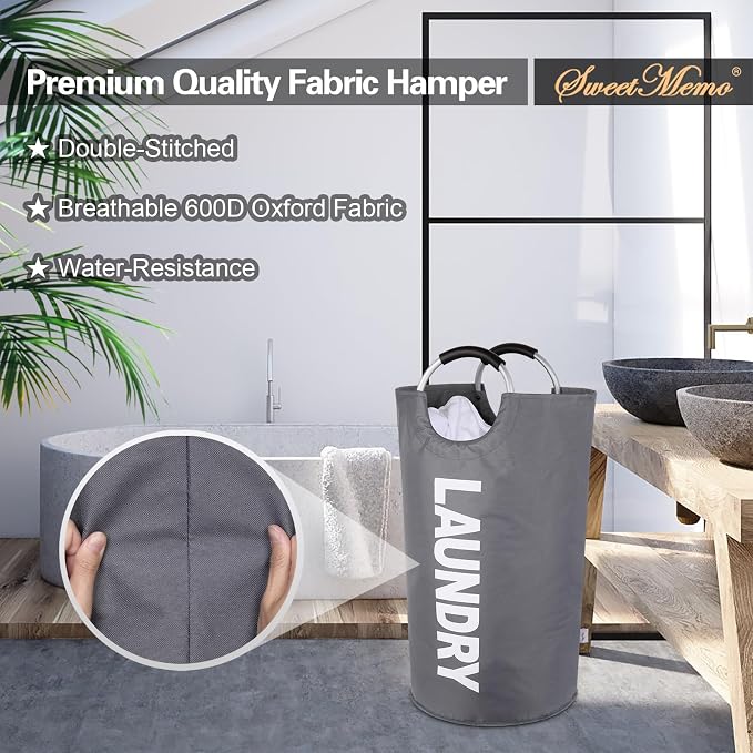 Large Laundry Basket Collapsible，Freestanding Clothes Hamper Bag - Image 6