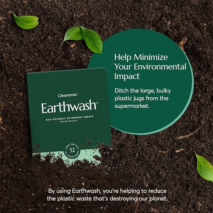 earthwash Laundry Sheets, Scent-Free, The Perfect Plastic Free Detergent Strips - Image 6