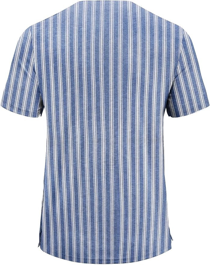 Poriff Men's Post Shoulder Surgery Recovery Shirts Full Tear Away Short Sleeve - Image 3
