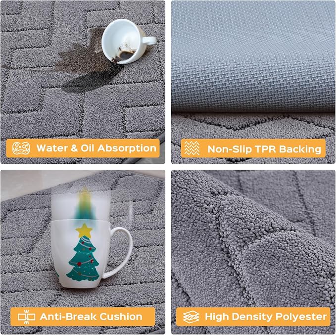 Machine Washable Kitchen Rugs 24" x 36", Non-Slip Kitchen Runner Rugs Mats - Image 3