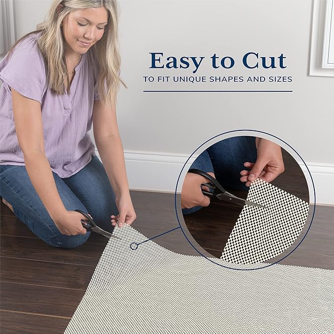 Veken 7x10 Ft Rug Pad Gripper for Hardwood Floors, Non Slip Rug Pads for Area - Image 3