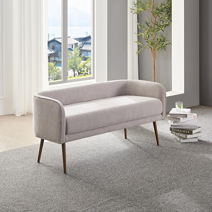 Bedroom Bench with Low Back, Inside Metal Frame, Extra Seat - Image 5