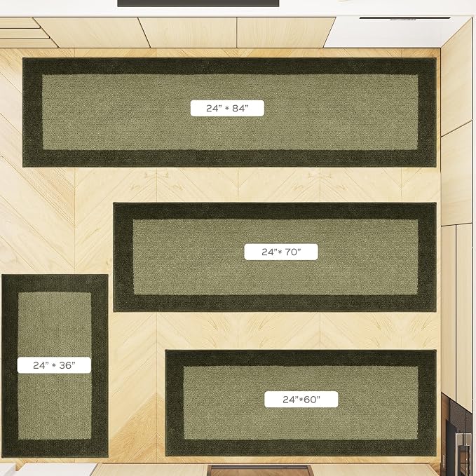 Machine Washable Runner Rugs Set of 2, Non Slip Kitchen Mats - Image 5