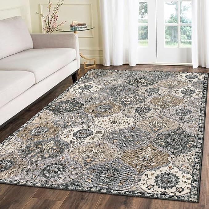 Lahome Moroccan Trellis Washable Area Rug, 5x7 Rugs by Lahome