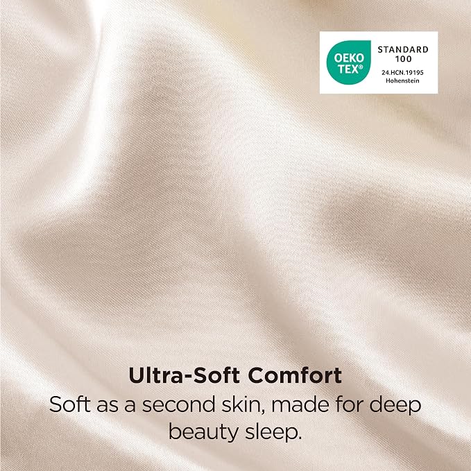 Bedsure Satin Pillowcase 2 Pack Similar to Silk Pillow Cases Standard Size - Image 7