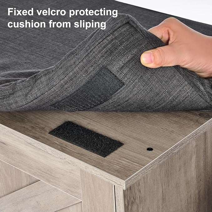 2-Tier Storage Bench, 47.2" Wide Shoe Bench - Image 9