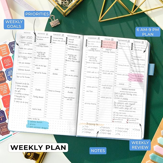 Legend Planner Hourly Schedule Edition – Deluxe Weekly & Daily Organizer - Image 3