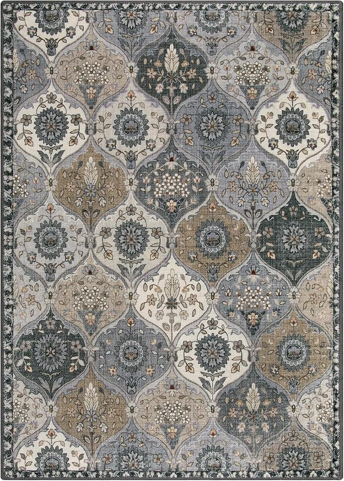 Lahome Moroccan Trellis Washable Area Rug, 5x7 Rugs - Image 3