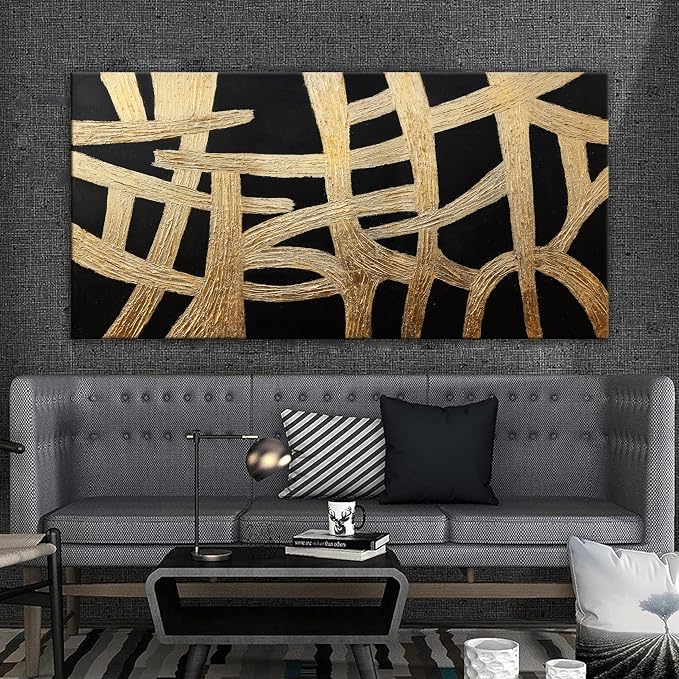 Abstract Wall Art Paintings Wall Decor Large Canvas Wall Art Decor Black And - Image 3