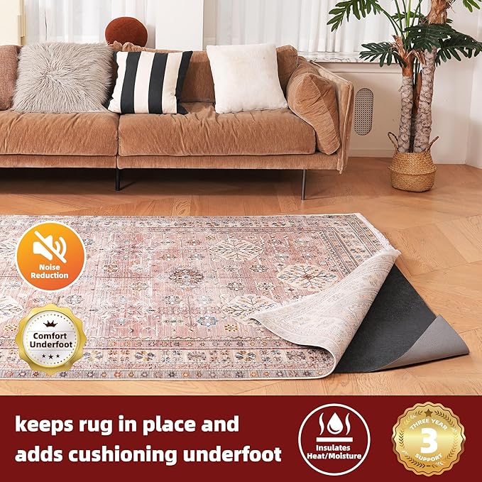 BAGAIL Felt and Natural Rubber Backing Rug Pads 1/8” Thick, 2 x 10 Ft Non Slip - Image 2