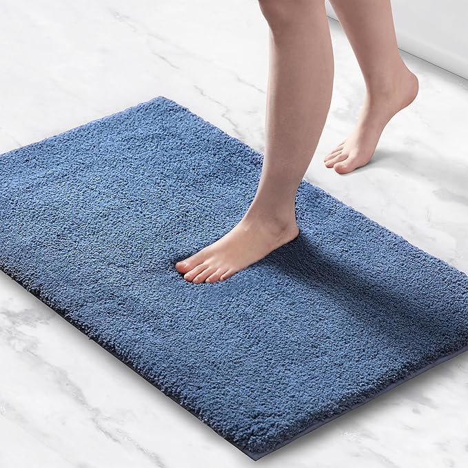 Madison Park Signature Marshmallow Bathroom Rug Non Slip, Luxrurious Plush Bath by MADISONPARK