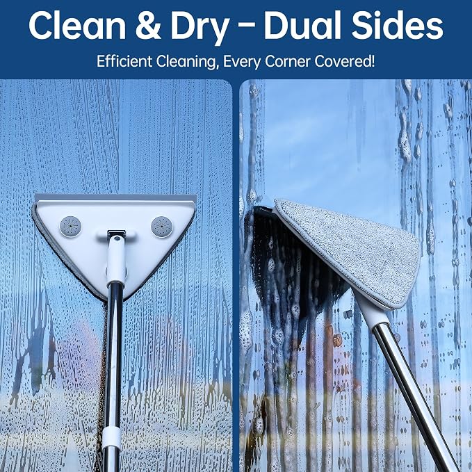 Wall Cleaner Mop with Long Handle, Wall Duster with Extension Pole, 3-in-1 Wall - Field & Grace