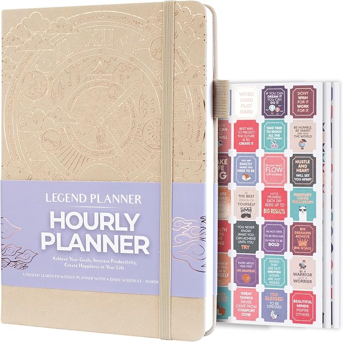 Legend Planner Hourly Schedule Edition – Deluxe Weekly & Daily Organizer by LegendPlanner