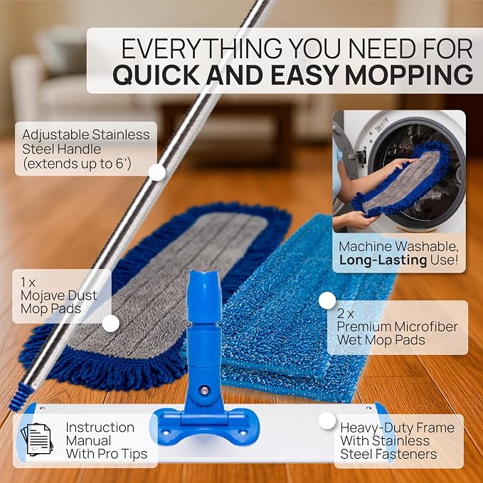 18” Pro Microfiber Hardwood Floor Mop - Image 7