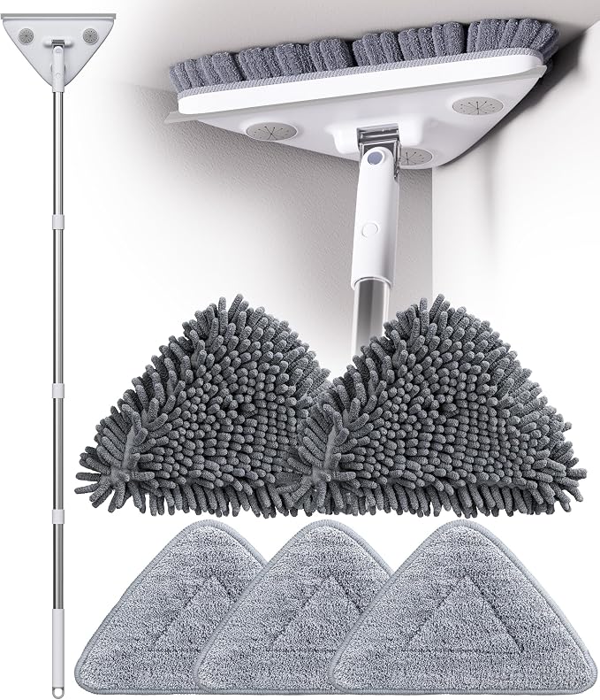 Wall Cleaner Mop with Long Handle, Wall Duster with Extension Pole, 3-in-1 Wall - Field & Grace