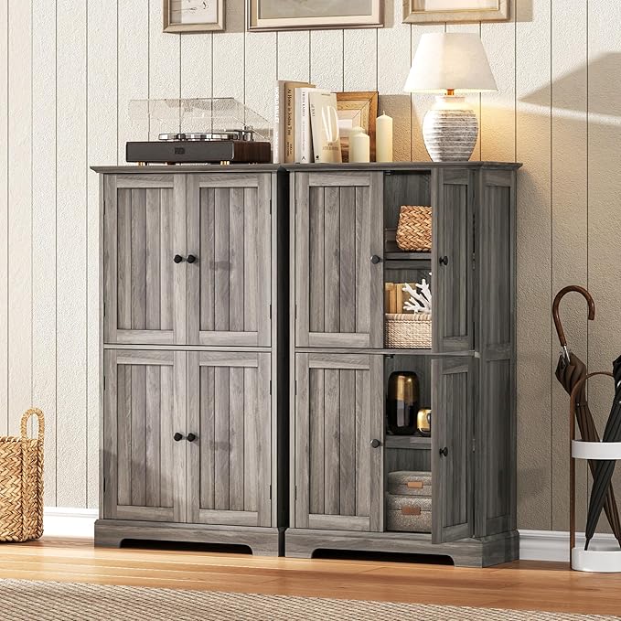 ChooChoo Bathroom Floor Cabinet, Farmhouse Bathroom Storage Cabinet - Image 6