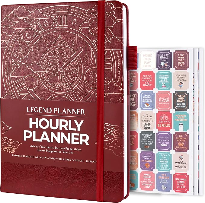 Legend Planner Hourly Schedule Edition – Deluxe Weekly & Daily Organizer by LegendPlanner