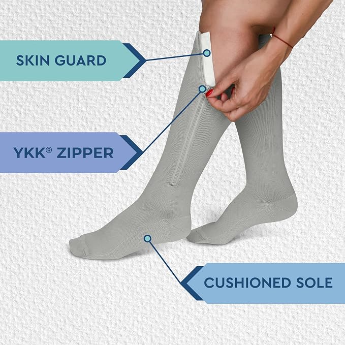 TheraMagic® Zipper Compression Socks - Image 4