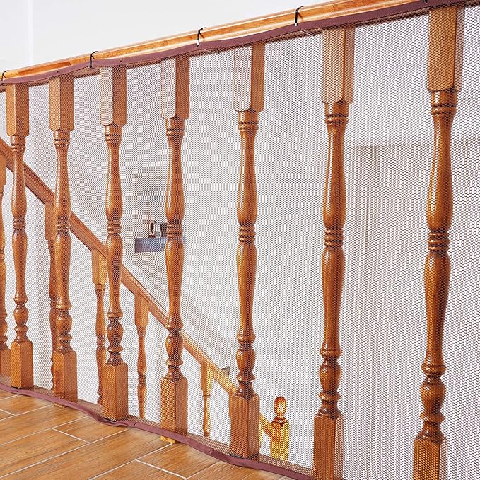 Banister Guard Safety Net for Baby, 15ft x 3ft Stair Railing Mesh Barrier for by QOOCxMinnebaby