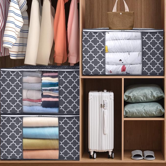 WISELIFE Storage Bags, Large Blanket Clothes Organization and Storage Containers - Image 7