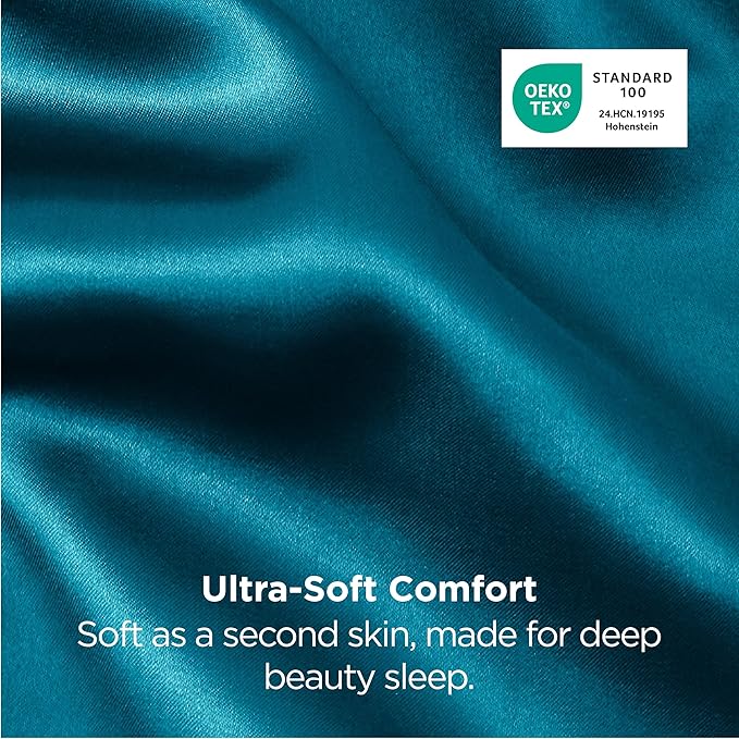 Bedsure Satin Pillowcases, Similar to Silk Pillow Cases Queen Size Set of 2 - Field & Grace