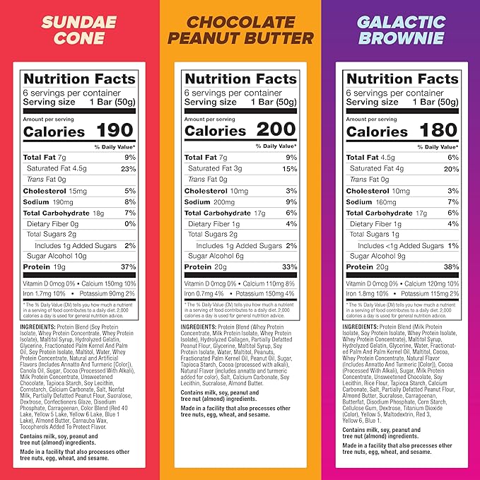 Pure Protein New Variety Pack Protein Bars – 20g Protein, 3g Sugar, 190 - Image 4