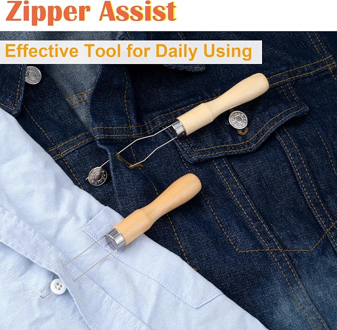 2 Packs Easy Button Hook, Steel Button Helper Tool - Image 4