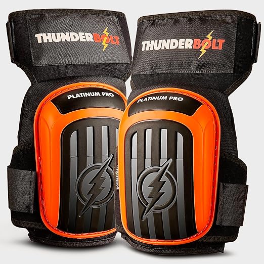 Thunderbolt Knee Pads for Men Construction Knee Pads for Work for Men and Women by Thunderbolt