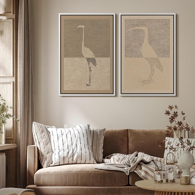 MUDECOR Framed Canvas Print Wall Art Bird Silhouette Modern Minimalist - Image 4