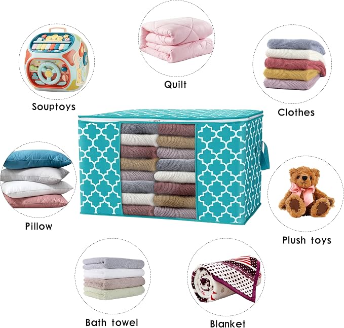 WISELIFE Storage Bags 100L 8-Pack Large Blanket Clothes Organization and - Image 4