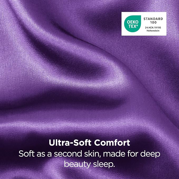 Bedsure Satin Pillowcases, Similar to Silk Pillow Cases Queen Size Set of 2 - Field & Grace
