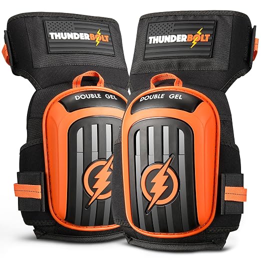 Thunderbolt Knee Pads for Men Construction Knee Pads for Work for Men and Women by Thunderbolt