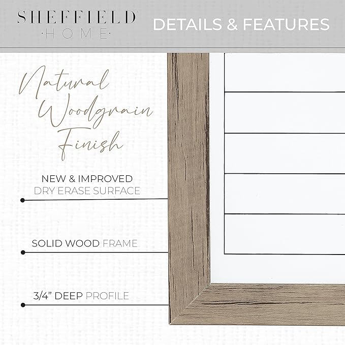 Sheffield Home Set of Two Family Planner Dry Erase Boards Featuring, Chore Chart - Field & Grace