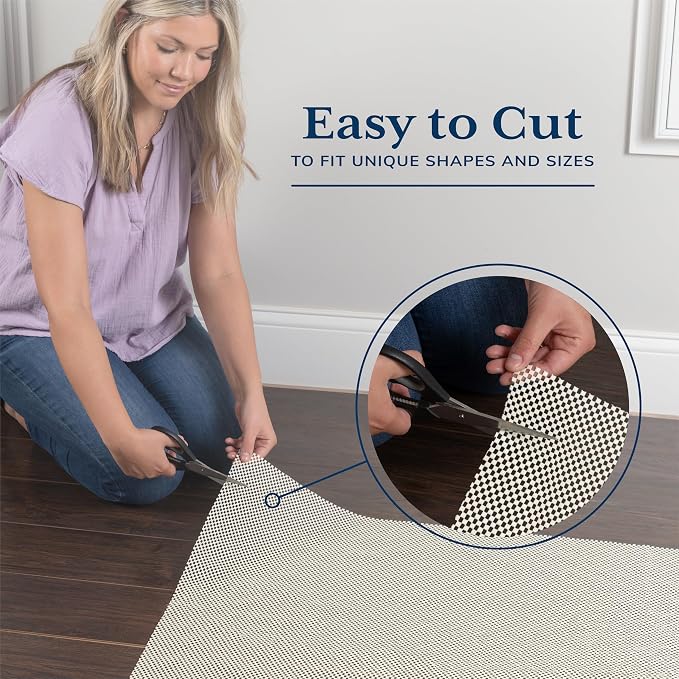 Veken 12x15 Ft Rug Pad Gripper for Hardwood Floors, Non Slip Rug Pads for Area - Image 3