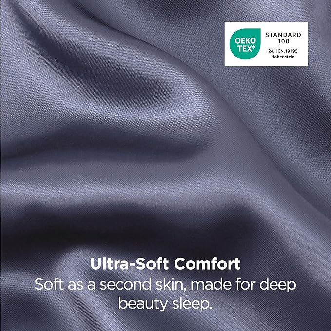 Bedsure Satin Pillowcases, Similar to Silk Pillow Cases Queen Size Set of 2 - Field & Grace