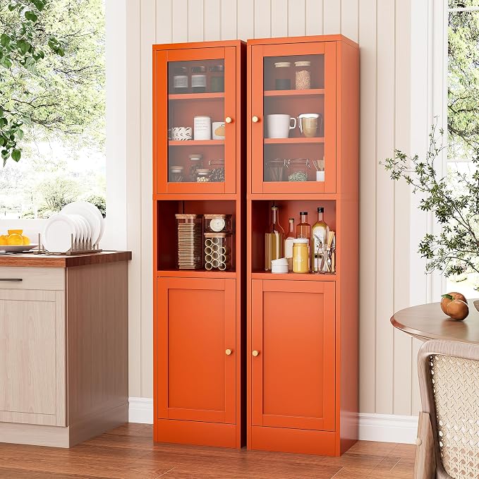 Metal Bathroom Storage Cabinet, Tall Narrow Cabinet - Image 4