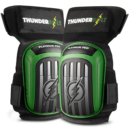 Thunderbolt Knee Pads for Men Construction Knee Pads for Work for Men and Women by Thunderbolt