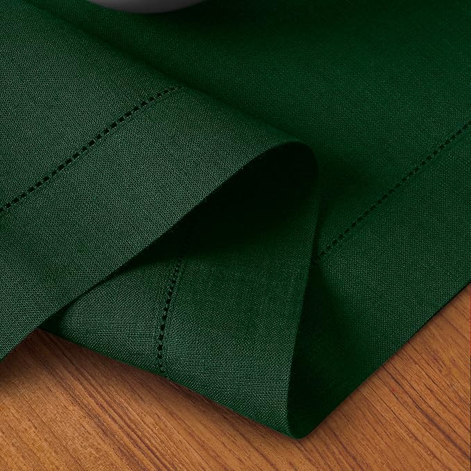 D'Moksha Homes Linen Forest Green Table Runner 90 Inches Long - Image 5