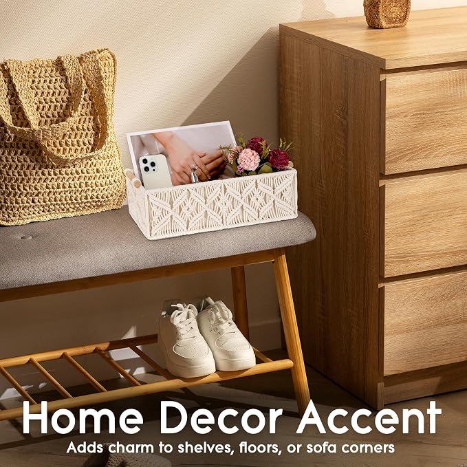 Boho Macrame Storage Baskets - Image 3