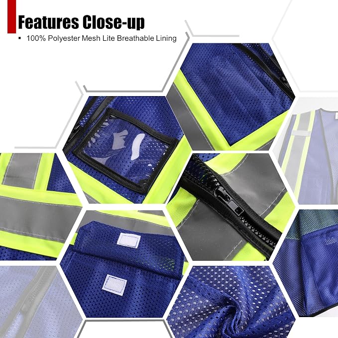 Safety Vest for Men, Reflective Vest - Image 3